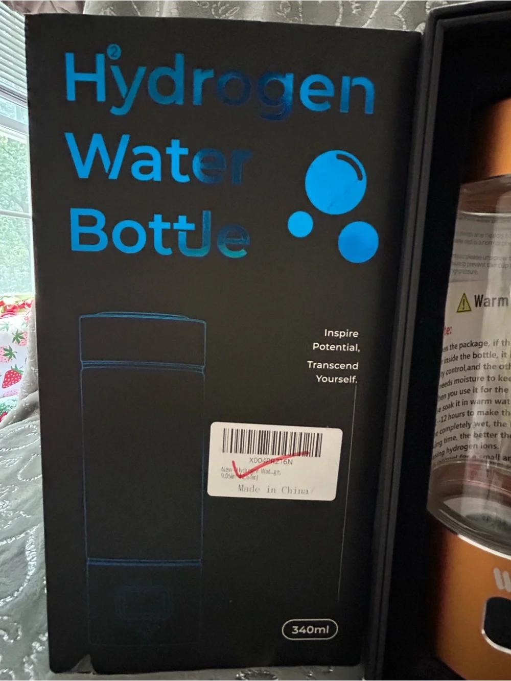 NWT USAKHAN 11oz, Copper, Hydrogen Water Bottle Portable Hydrogen Generator